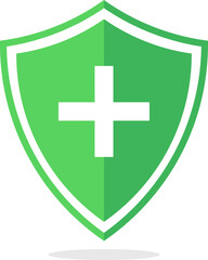 Obraz premium Shield plus mark icon set. cyber protection and privacy. digital protection lock icons. encrypted padlock signs