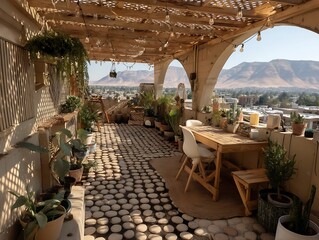Rooftop Patio with Mountain View