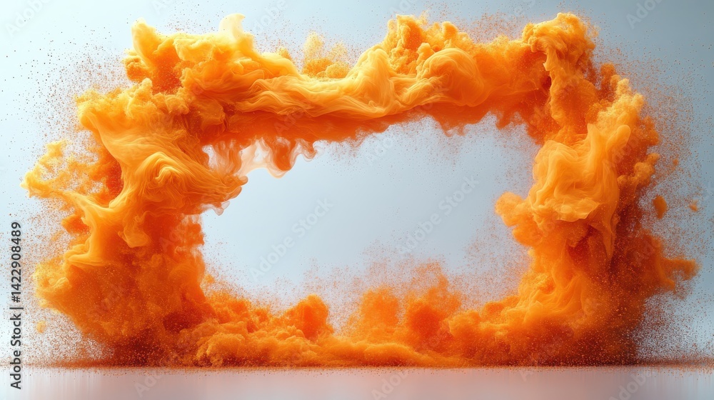 Aufkleber explosive frame design isolated against a white backdrop - image for design