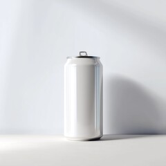Clean White Can: Minimalist Beverage Presentation