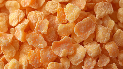 Close up of seamless crispy rice cereal texture background symbolizes comfort childhood nostalgia and morning routines often associated with simplicity warmth and the start of a new day

