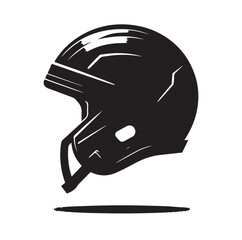 Soccer helmet silhouette vector illustration