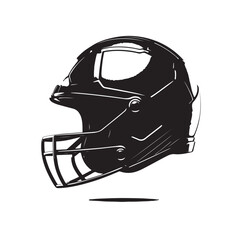 Soccer helmet silhouette vector illustration