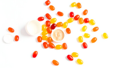 jelly beads isolated on white ai