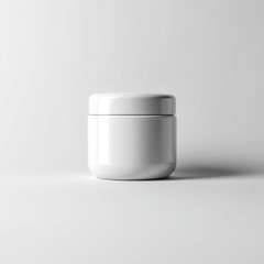Minimalist White Jar: Clean Product Mockup