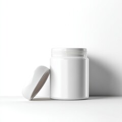 Clean White Jar: Minimalist Product Mockup