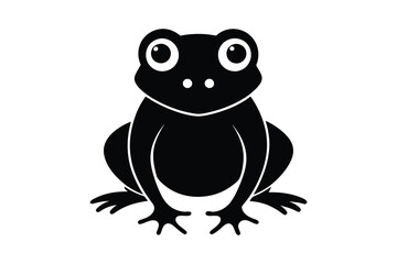 Obraz premium Frog vector art illustration on white background 