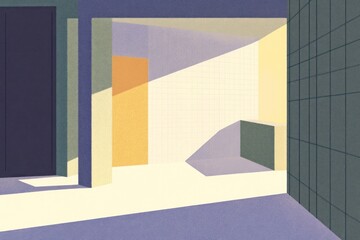 Random backdrop art architectural illustration.