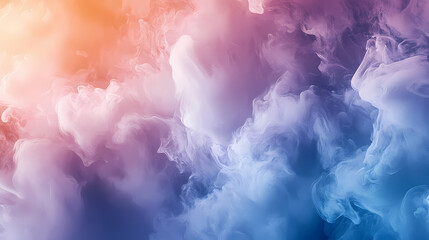 Abstract shapes of white smoke coalesce and break apart, creating an ephemeral pattern, white smoke, ethereal, coalesce. Ethereal Break. Illustration