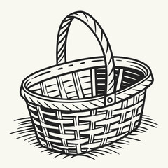 Fototapeta premium empty basket isolated on white