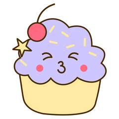 Cute Cupcake Sticker
