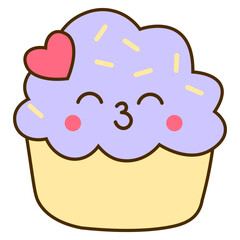 Cute Cupcake Sticker