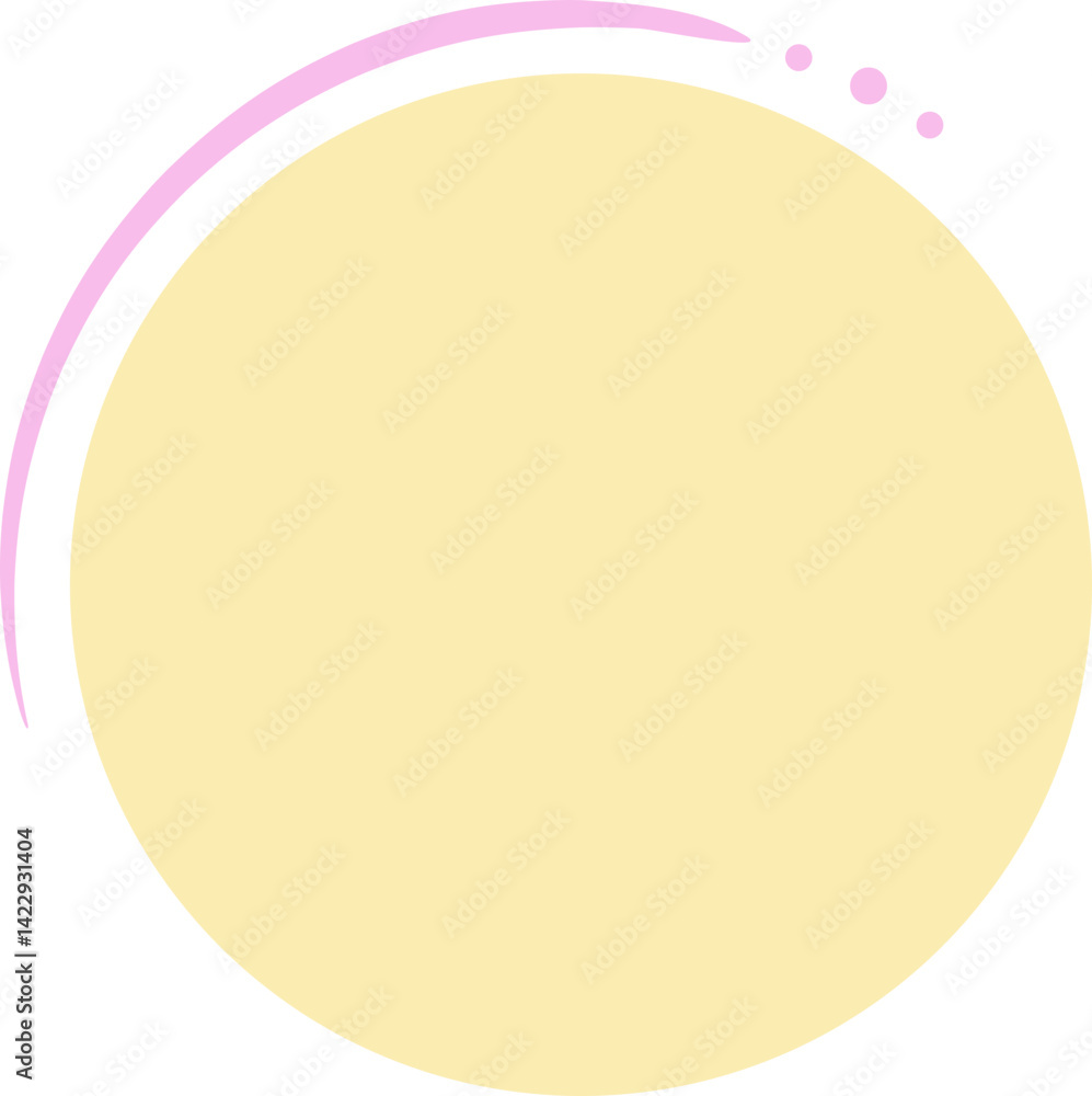Poster cute circle shape element set
