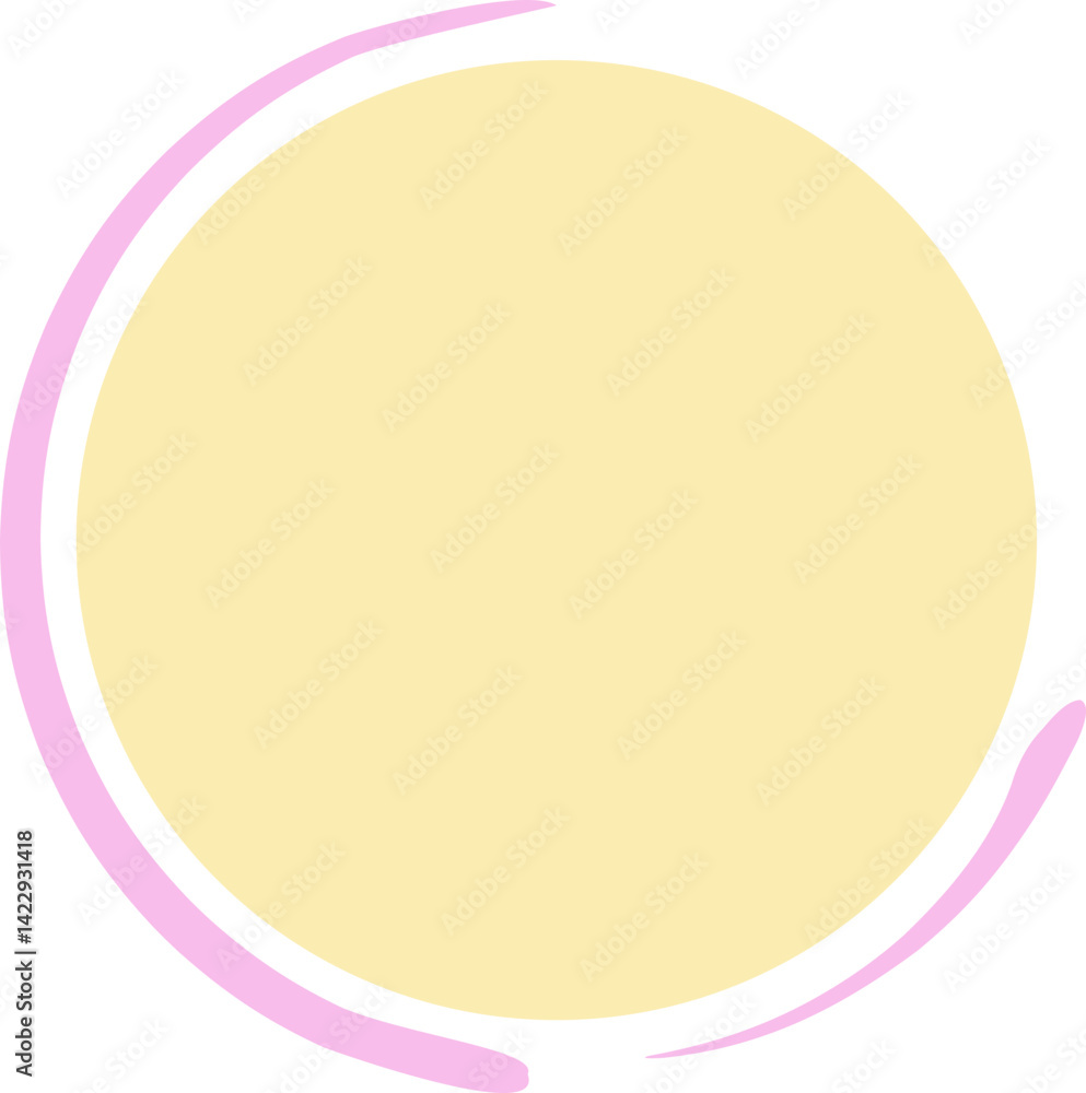 Poster cute circle shape element set