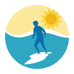 frozen lake texture with skating silhouette and sun t shirt design