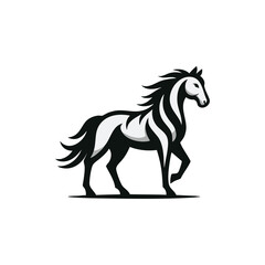 simple horse logo vector illustration