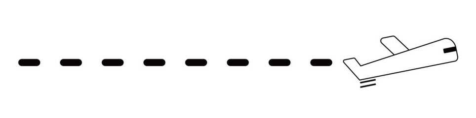 飛行機が離陸する飛行機シンプルイラスト