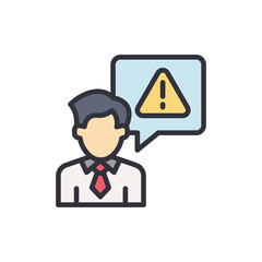 Business risk colored icons, minimalist vector illustration ,simple transparent graphic element .Isolated on white background