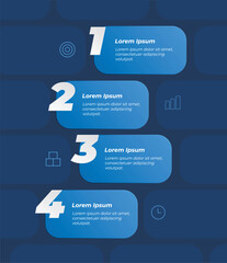 Stylish Numbered Infographic Design with Modern Blue Gradient Layout.