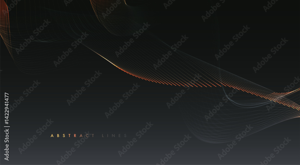 Poster abstract colored dynamic waves. modern abstract cover. colorful curve lines. graphic concept for you