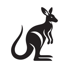 A Kangaroo silhouette vector illustration