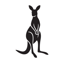 A Kangaroo silhouette vector illustration