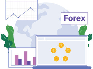 Forex Trading Analysis With Laptop