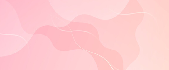 Minimalist banner background, pastel, pink and yellow gradient. Wave effect style, abstract background. eps10.