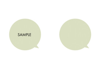 中にテキストを入れるための、丸い形の吹き出し（スピーチバブル）
