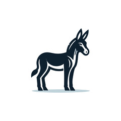 Fototapeta premium simple donkey logo vector illustration