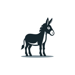 Fototapeta premium simple donkey logo vector illustration
