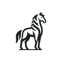 simple horse logo vector illustration