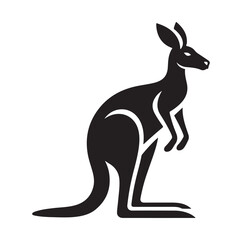 A Kangaroo silhouette vector illustration