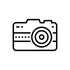 Black line icon for camera