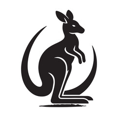 A Kangaroo silhouette vector illustration