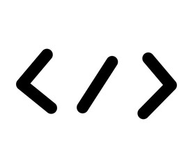 山かっことスラッシュのアイコンイラスト　ベクター
