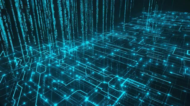 Digital circuit network with cascading binary code.