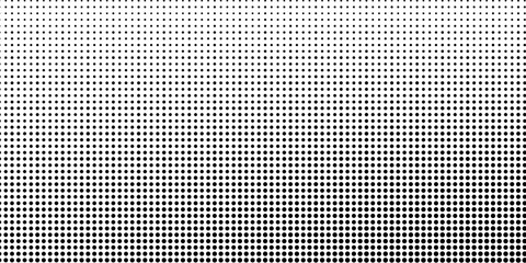 Dotted halftone gradient texture. Vanishing polka dot background. Repeating dots gradation abstract