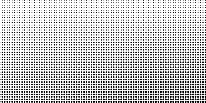 Dotted halftone gradient texture. Vanishing polka dot background. Repeating dots gradation abstract