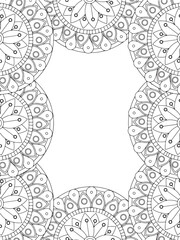 border flower coloring pages for kids