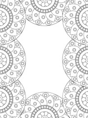 border flower coloring pages for kids