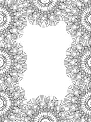 border flower coloring pages for kids