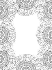 border flower coloring pages for kids