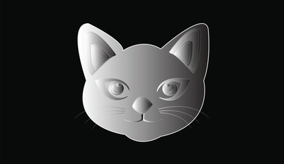 Cat emoji icon vector image.