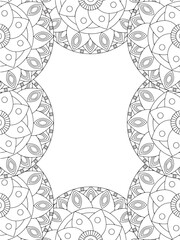 border flower coloring pages for kids