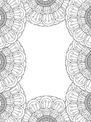 border flower coloring pages for kids