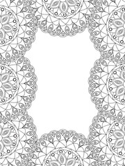 border flower coloring pages for kids