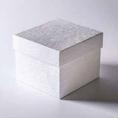 Textured White Gift Box - Minimalist Presentation