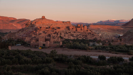 Ait Ben Haddou, a fortified clay building village west of Ouarzazate famous for being a movie backdrop, Morocco