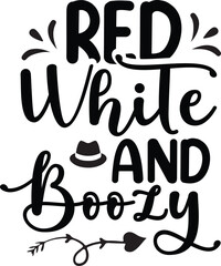 4th of July Typography SVG Design